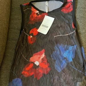 Fabletics Floral Mesh Workout Top